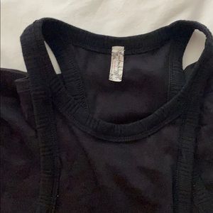 Black racer back tank